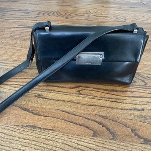 Black Leather Prada Shoulder Bag